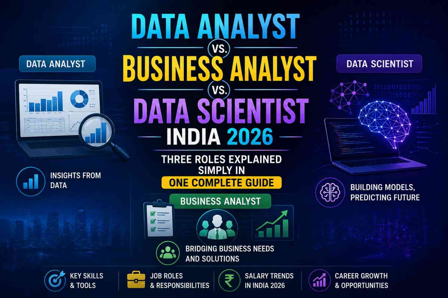 Data Analyst vs. Business Analyst vs. Data Scientist