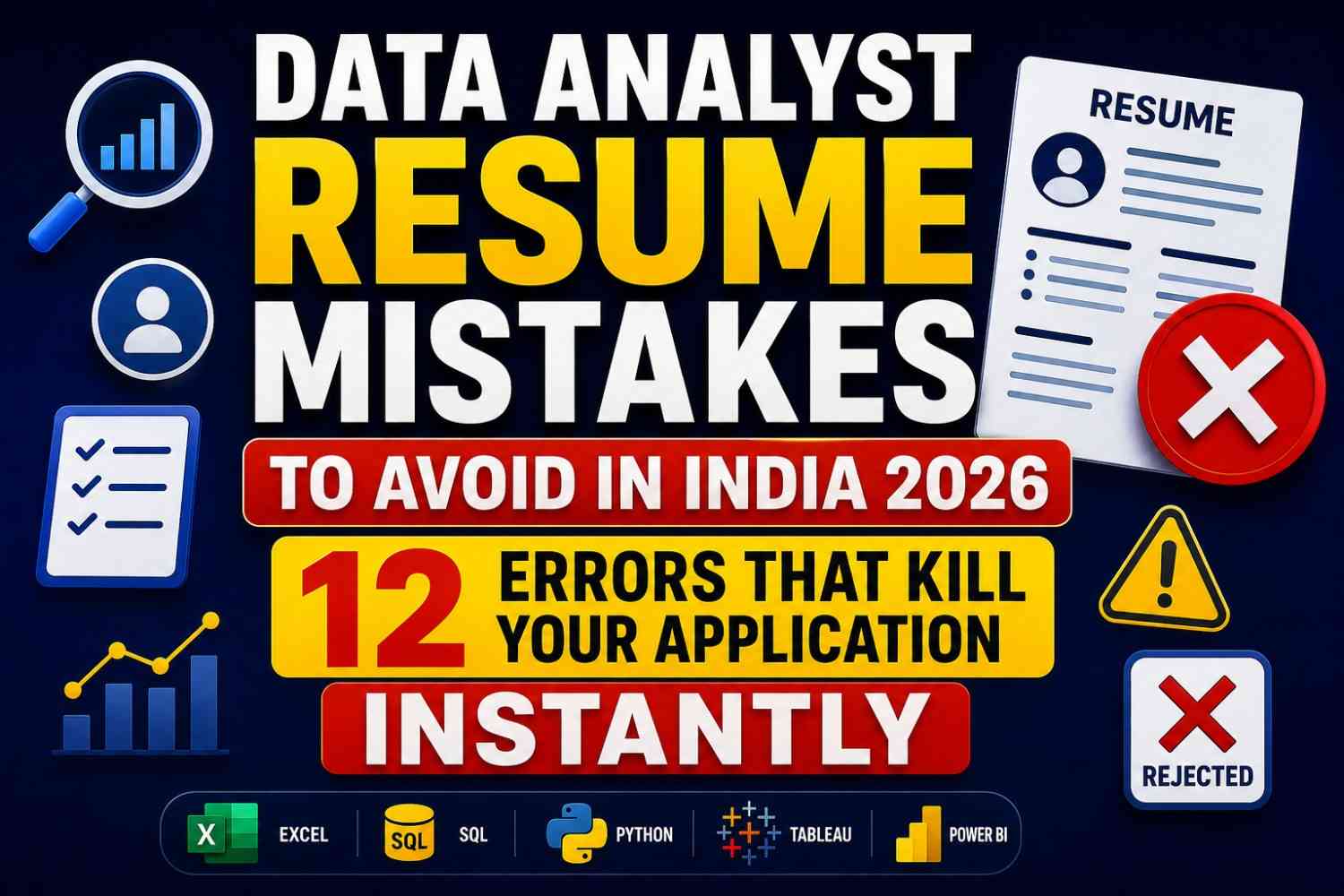 Data Analyst Resume Mistakes to Avoid in India 2026 — 12 Errors That Kill Your Application Instantly
